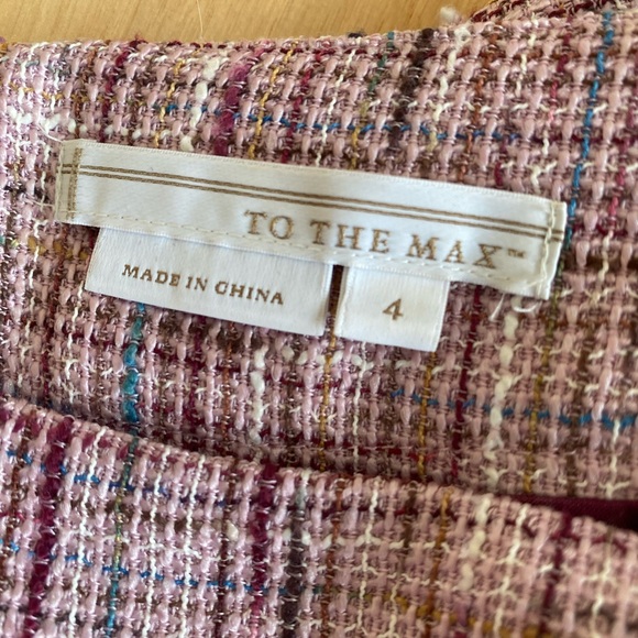 To the Max Pink Tweed A-Line Skirt - Picture 13 of 13